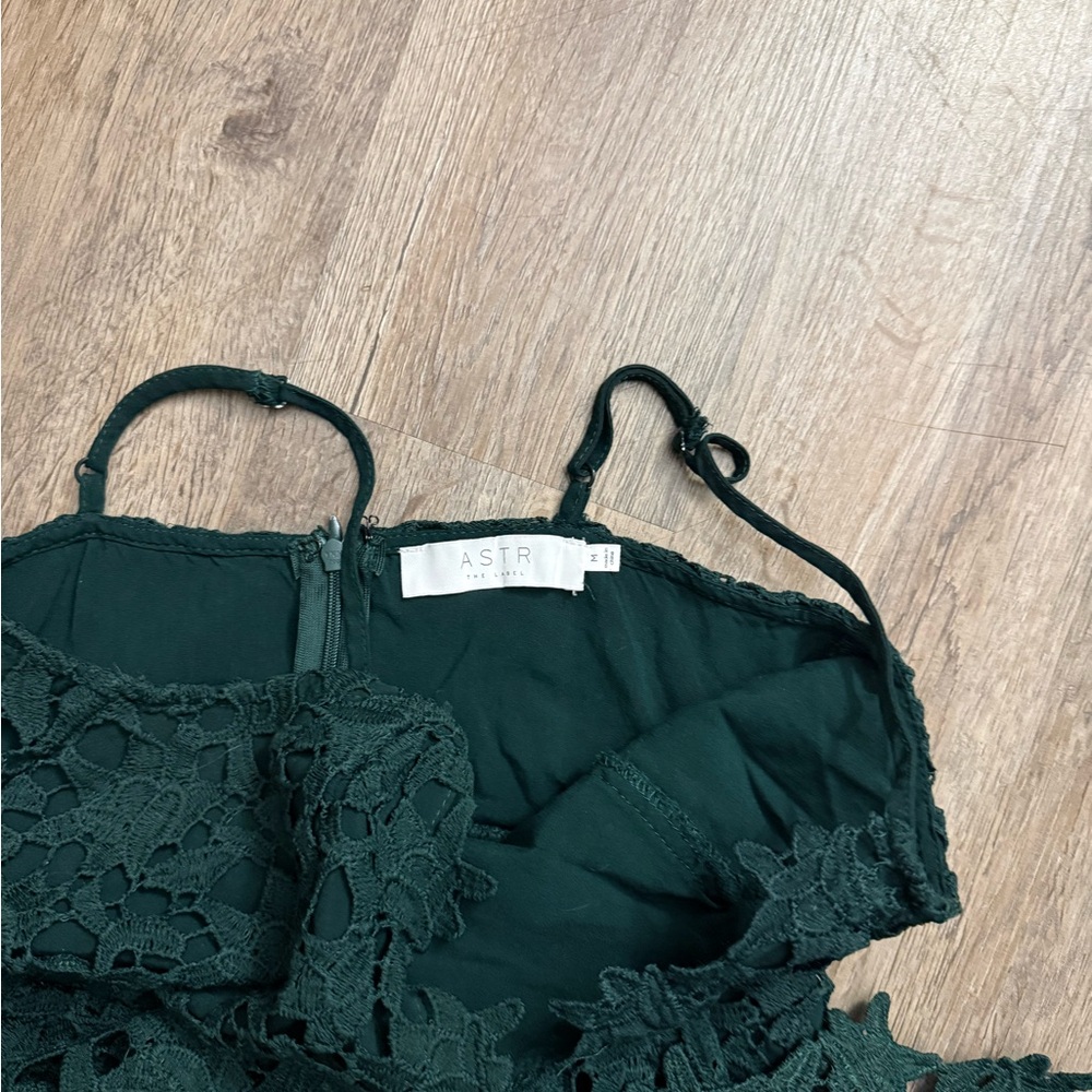 ASTR The Label • Green Lace A-Line Midi Dress - Picture 12 of 16